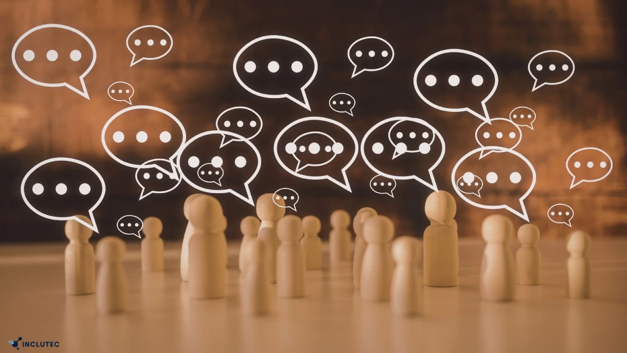 Image représentant des pions avec des bulles de dialogue