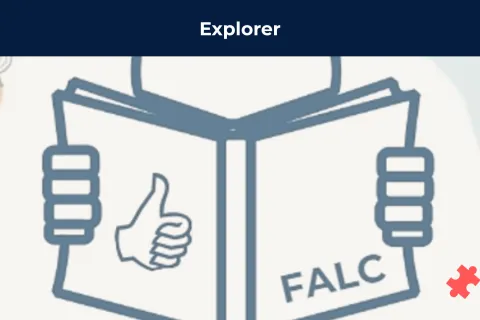 Un émoticone tenant un livre ou il est écrit FLAC